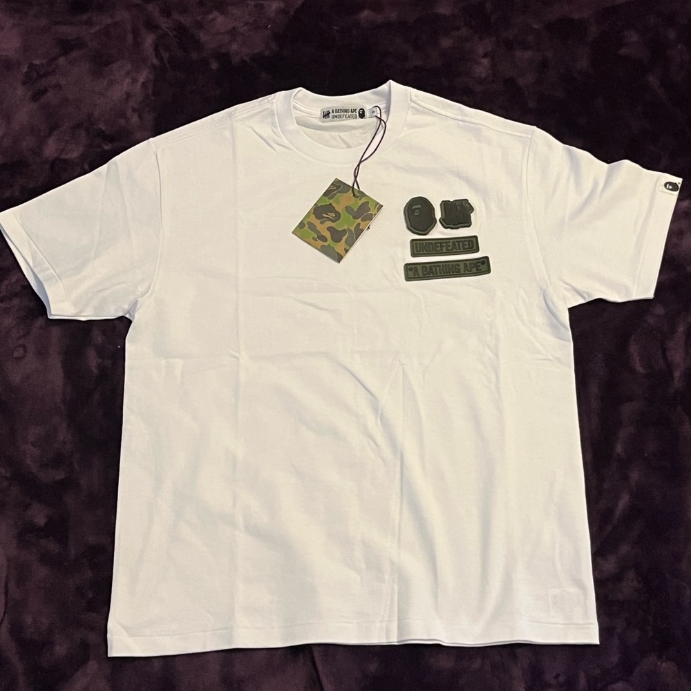 Bape x Undefeated Tee with removable patches (nwt)